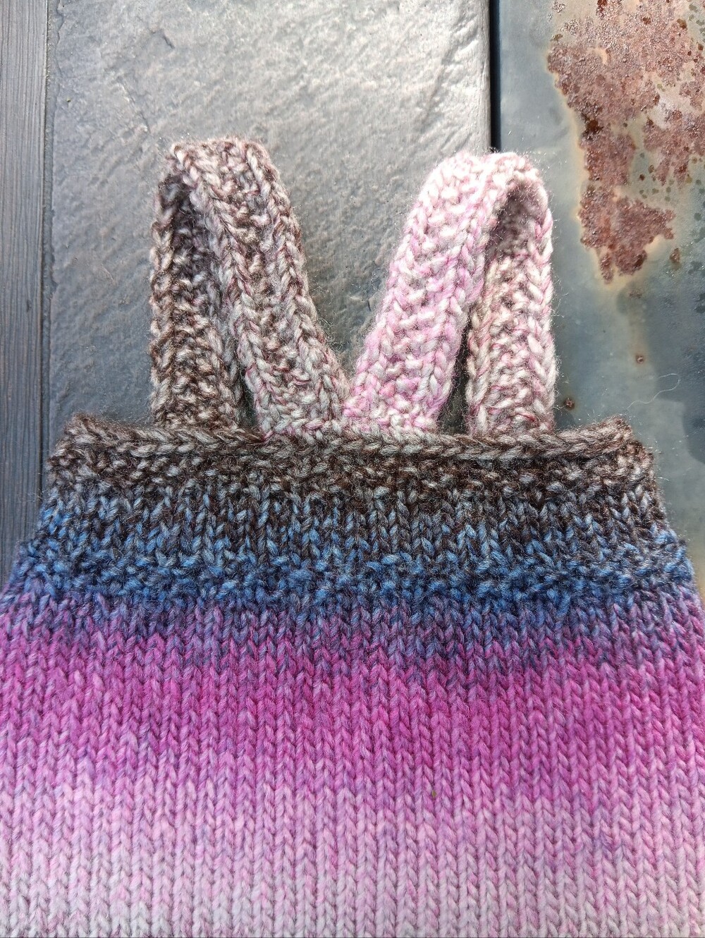 Handmade Hand Knit Baby Wild Violets Acrylic Racerback Tank Top Newborn NB - Picture 4 of 6